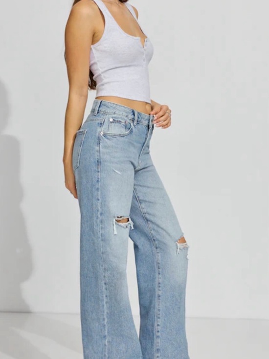 Garage Denim - 68 ~ Garage Wide-Leg Distressed Jeans